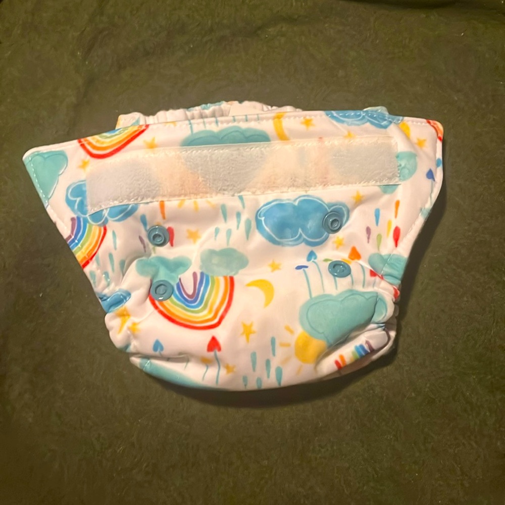 Newborn rainbow baby thirsties diaper NWT